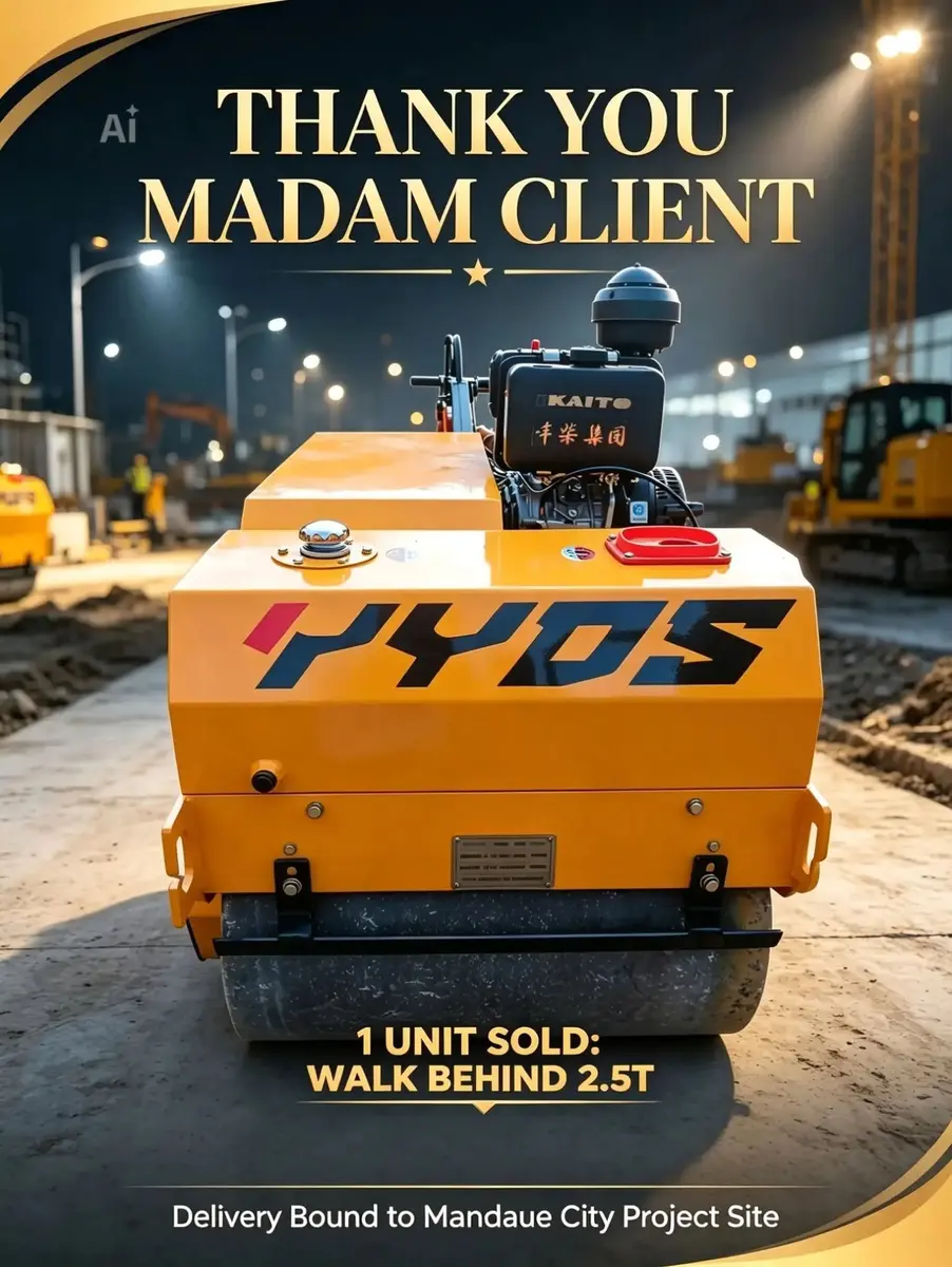 Sold YYDS walk-behind 2.5-ton roller delivered to Mandaue City